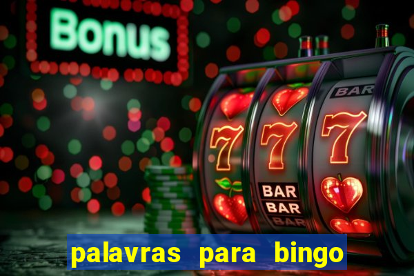 palavras para bingo de cha de lingerie